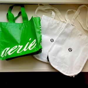 Used Lululemon and Aerie bags